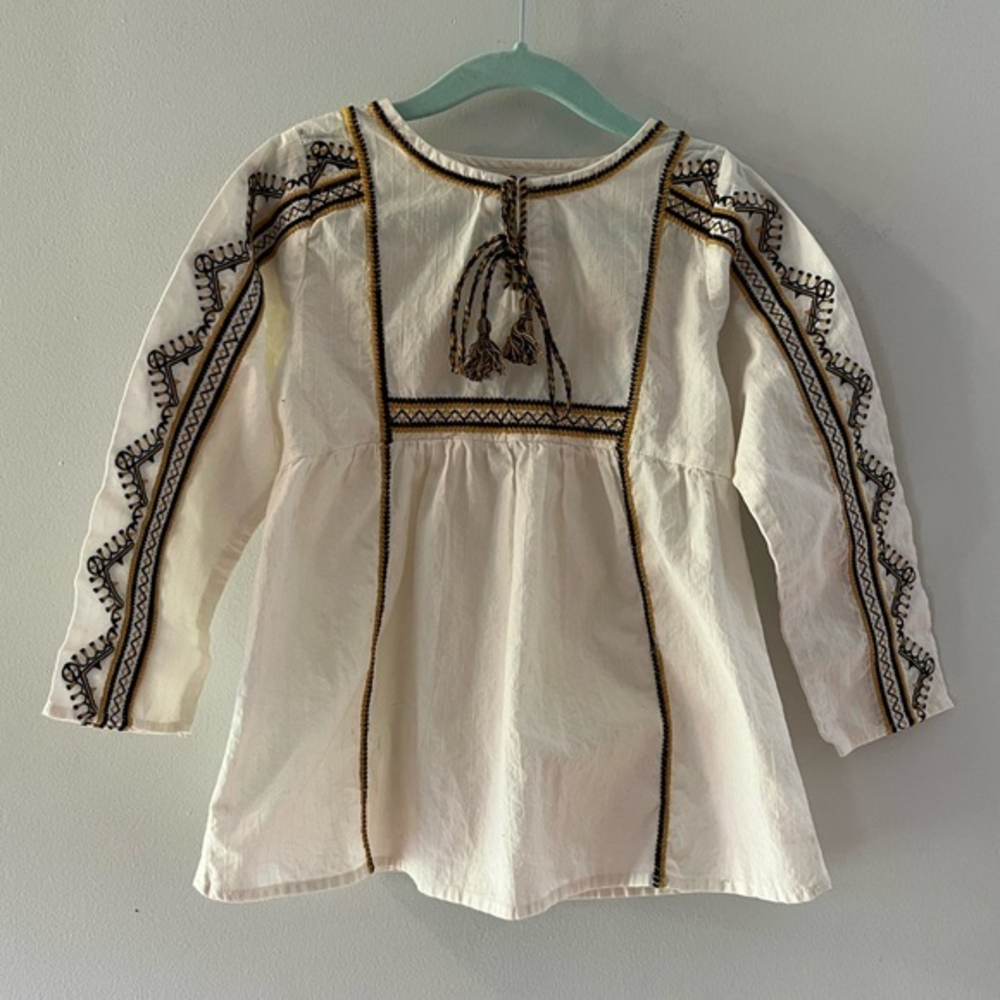 Minnie Minors‎ dress, youth size 5/6, embroidery, tunic, long sleeve
